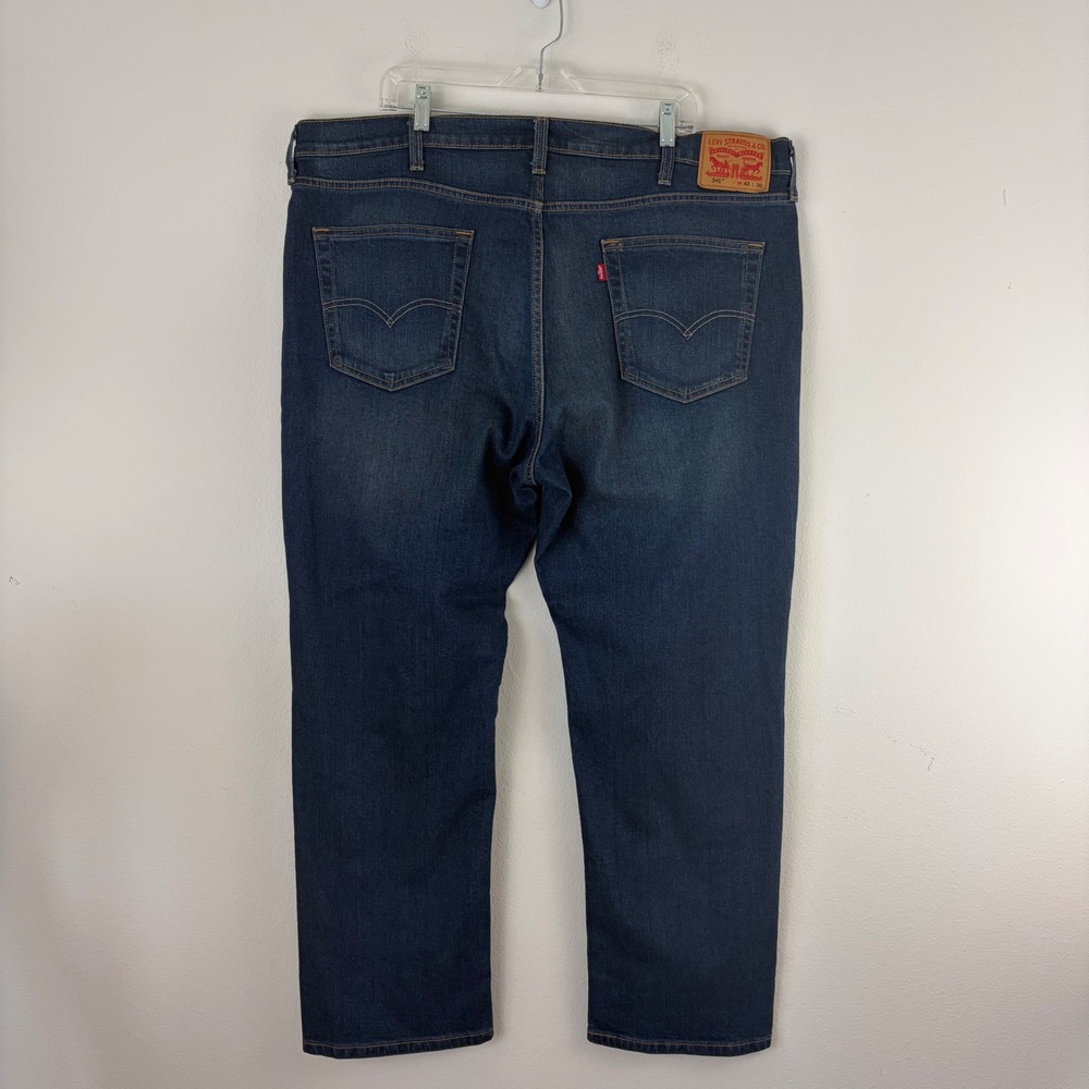 Levis 541 Athletic‎ Taper Mens Jeans Dark Wash Denim W42 L30 Indigo Stretch
